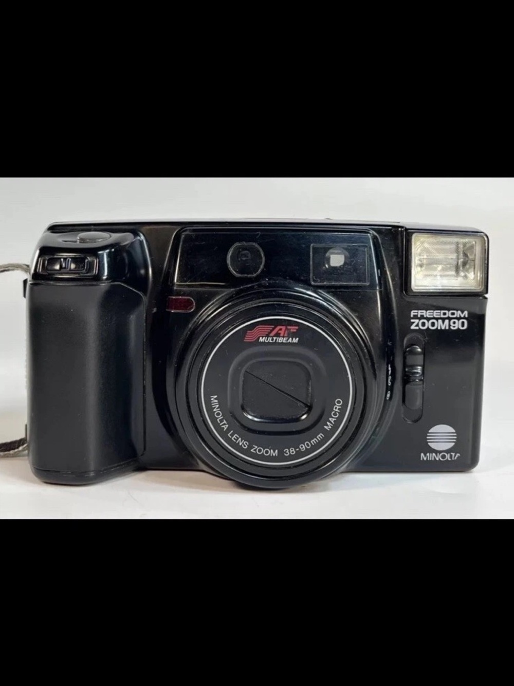 Minolta Vintage Camera Freedom Zoom 90 Quartz 35mm Film Black